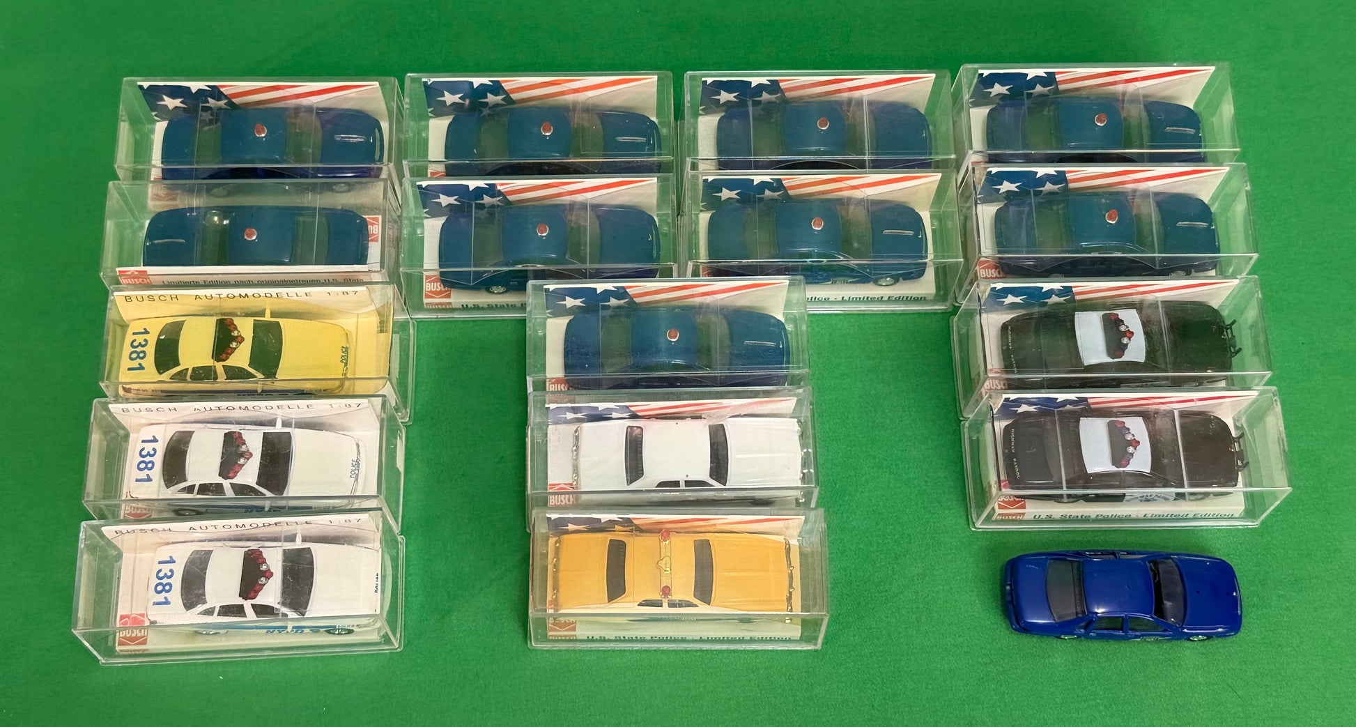 Busch HO Model State Police Car Collection