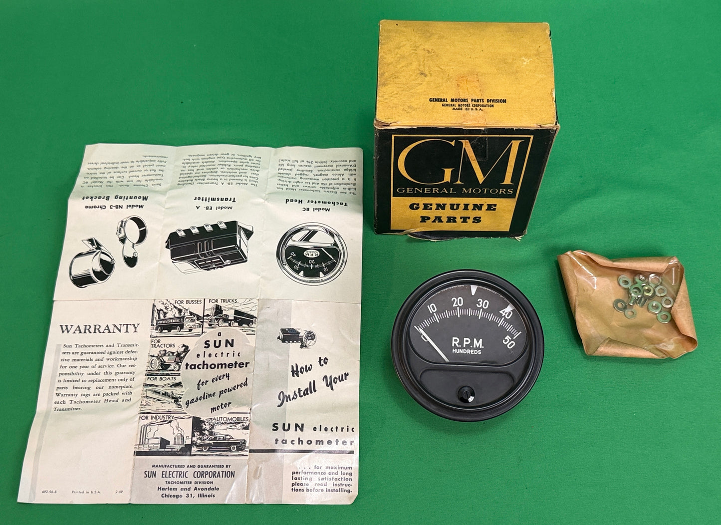GM / Sun Electric RB (50) Tachometer Head