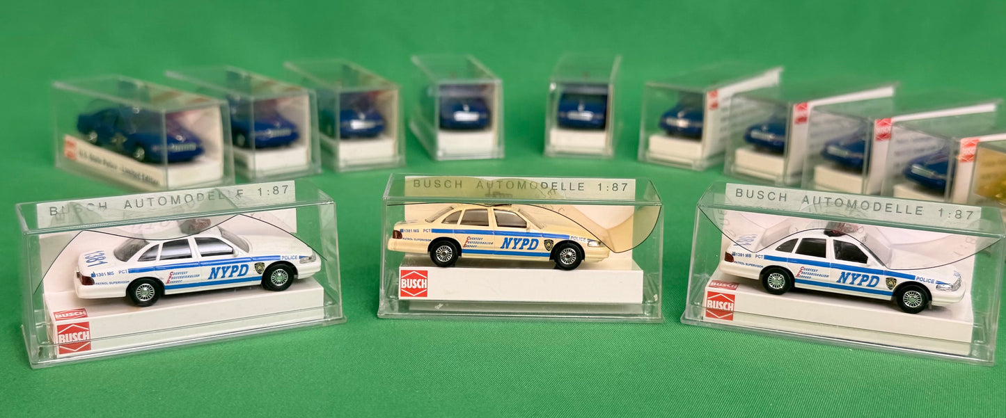 Busch HO Model State Police Car Collection