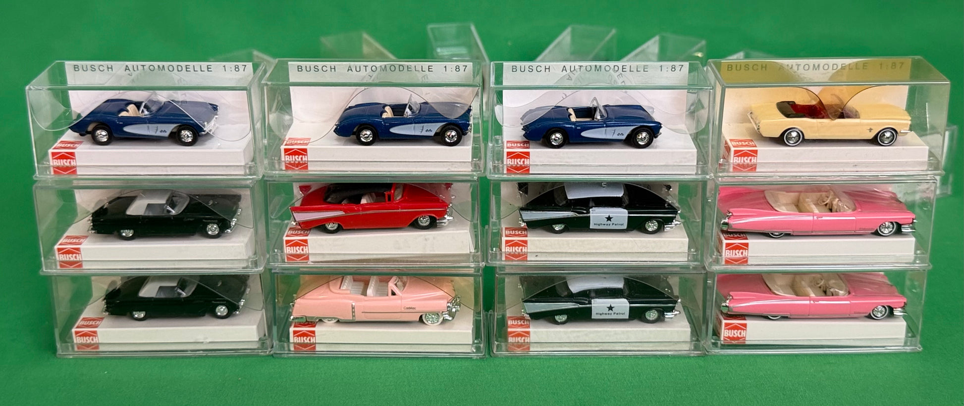Busch HO 1:87 scale 1950s American classic model cars