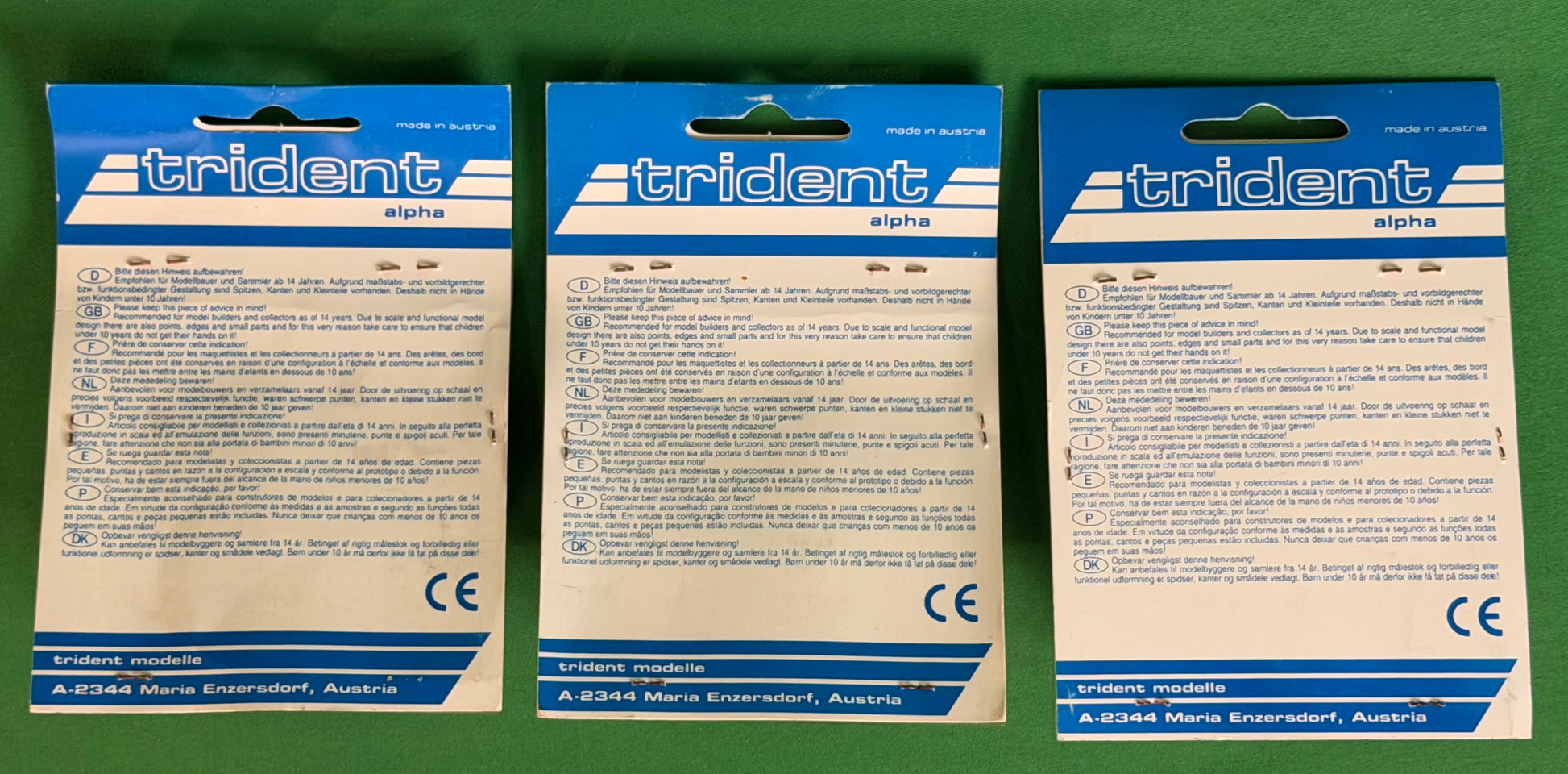 Back of Trident #90044 HO Chevrolet USAF Ambulance Model Kits 