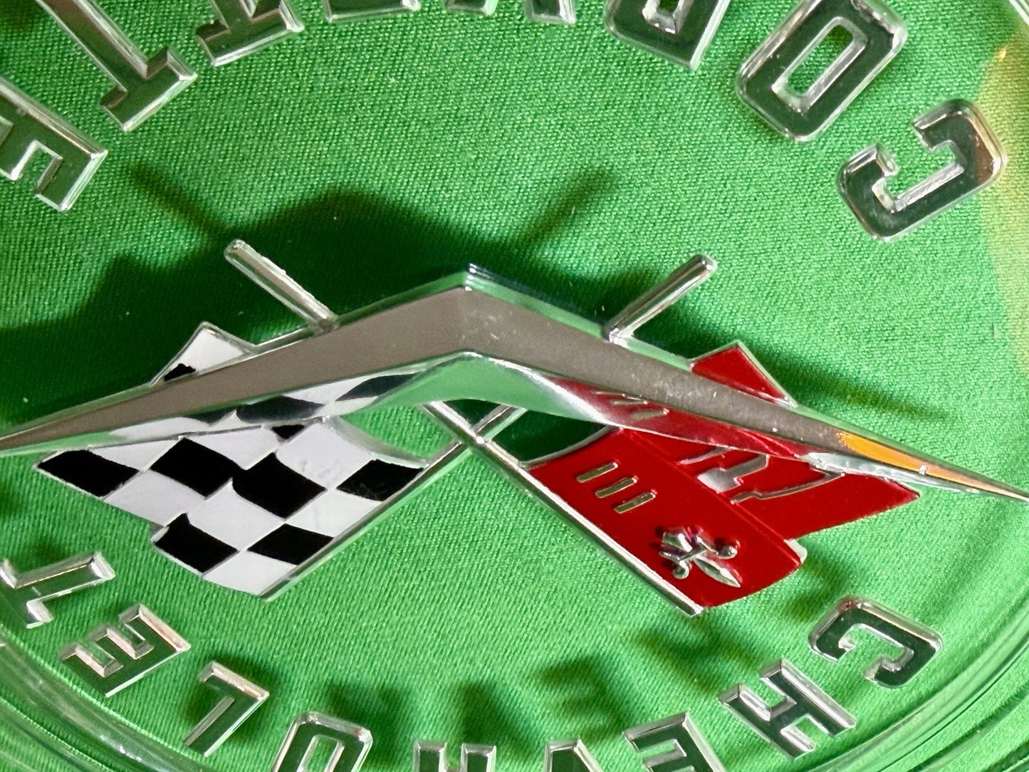 Detail of '58-'60 FRONT/'58 '62  REAR CHEVROLET CORVETTE  EMBLEM - 4 PART KIT #3740239-NEW
