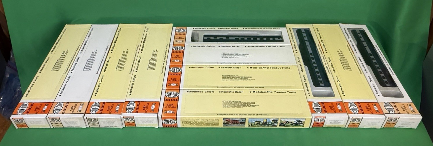 Set of 11 Con-Cor HO Scale 72 ft B&O Royal Blue "Capitol Limited" Passenger Cars