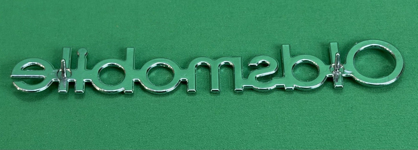 Oldsmobile Nameplate Emblem Trunk Fender GM Vintage 5-3/4"-Pin Mount-Bundle of 2
