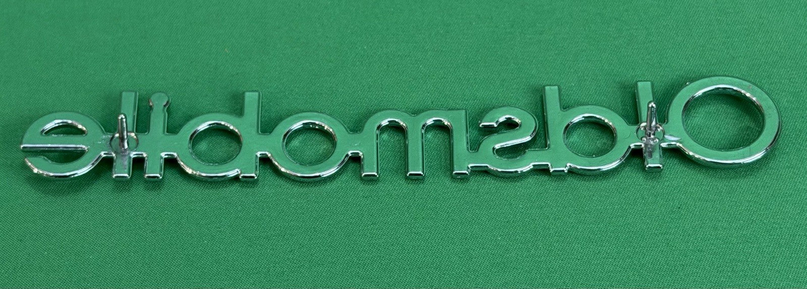 Oldsmobile Nameplate Emblem Trunk Fender GM Vintage 5-3/4"-Pin Mount-Bundle of 2