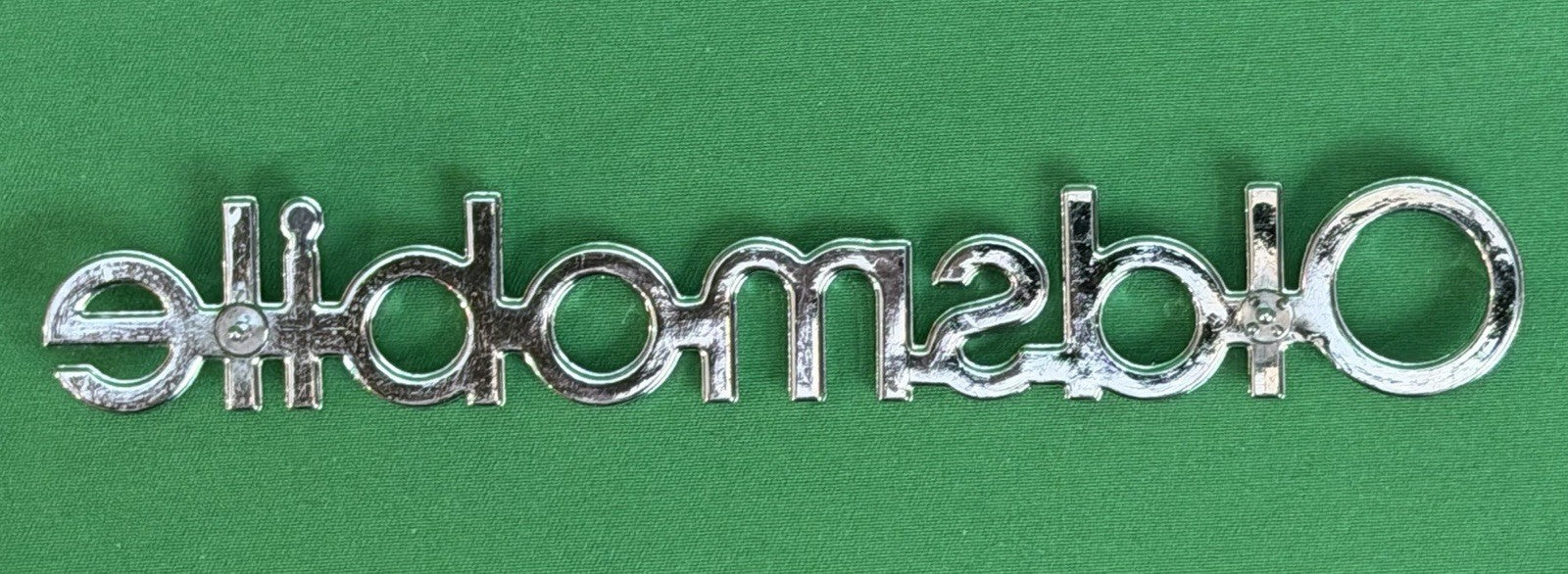 Oldsmobile Nameplate Emblem Trunk Fender GM Vintage 5-3/4"-Pin Mount-Bundle of 2