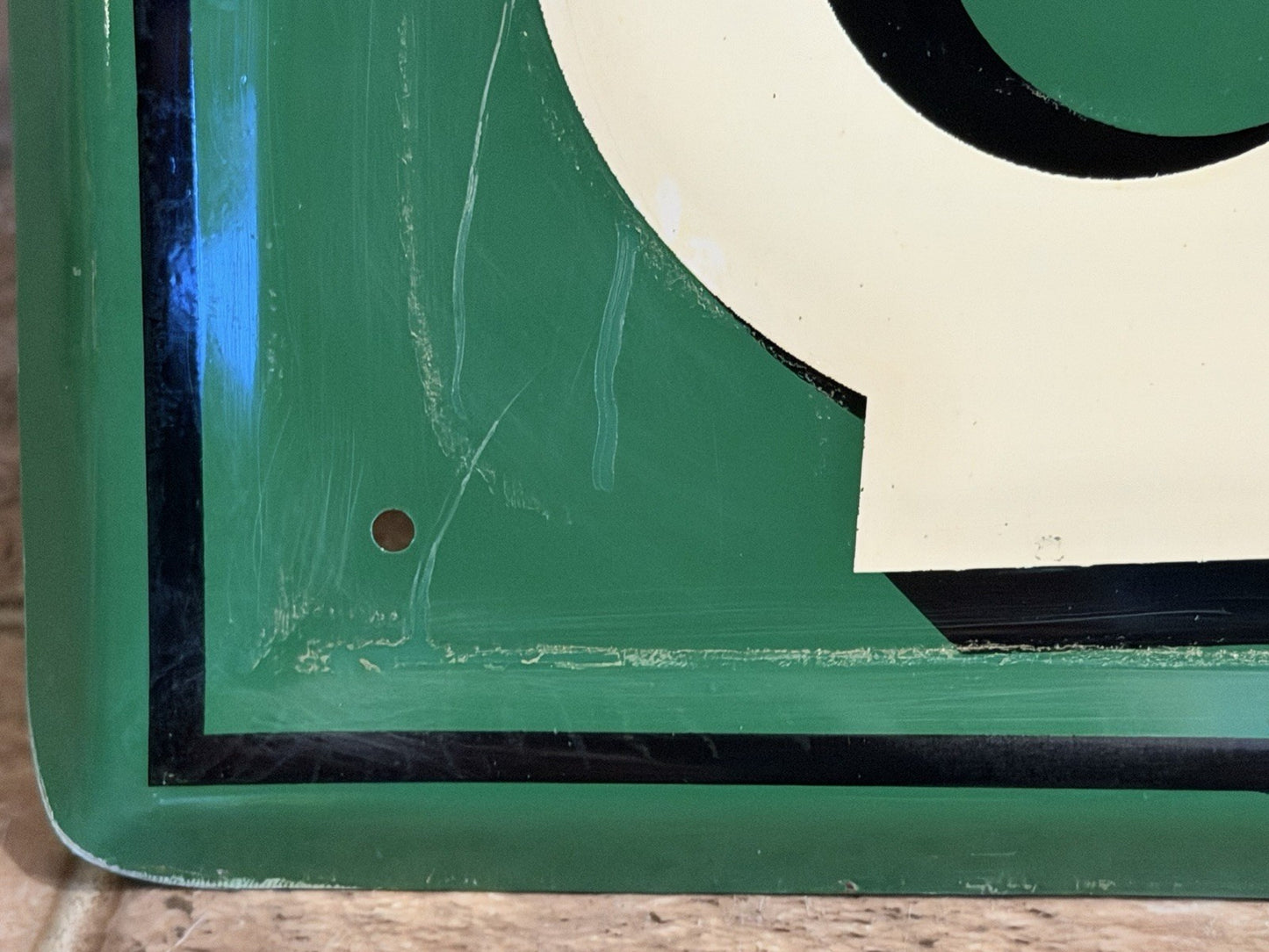 Rare 1979 Quaker State Oil 6ft Embossed Metal Sign-Green/White Letters-USA, NOS