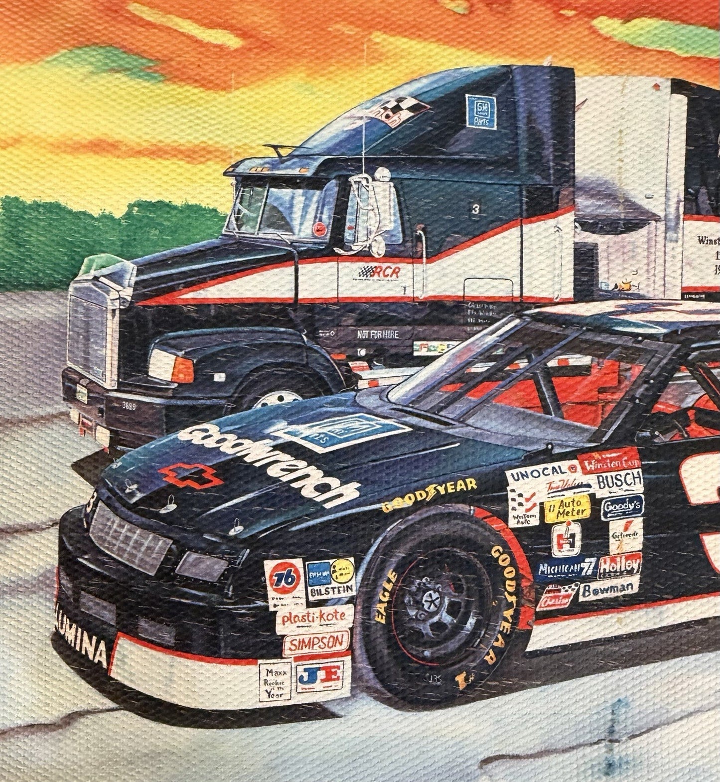 Dale Earnhardt #3 Rug / Accent Piece - Rare 1994 - Wayne Epperly