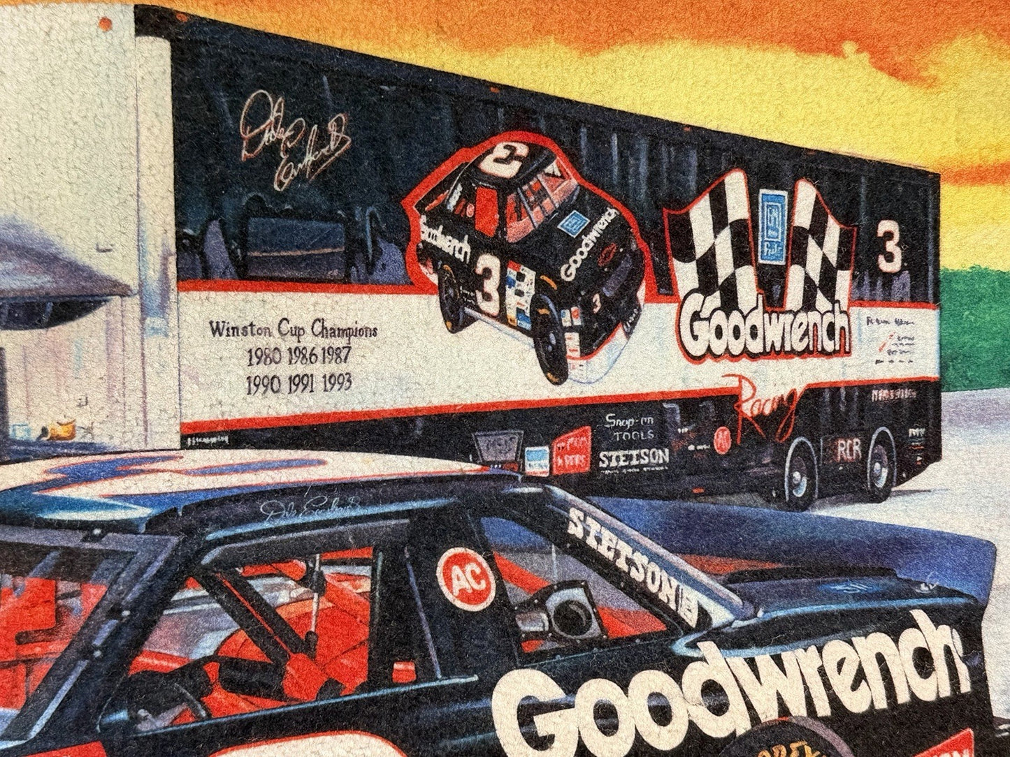 Dale Earnhardt #3 Door Mat/Accent - Rare 1994 - Wayne Epperly Artist