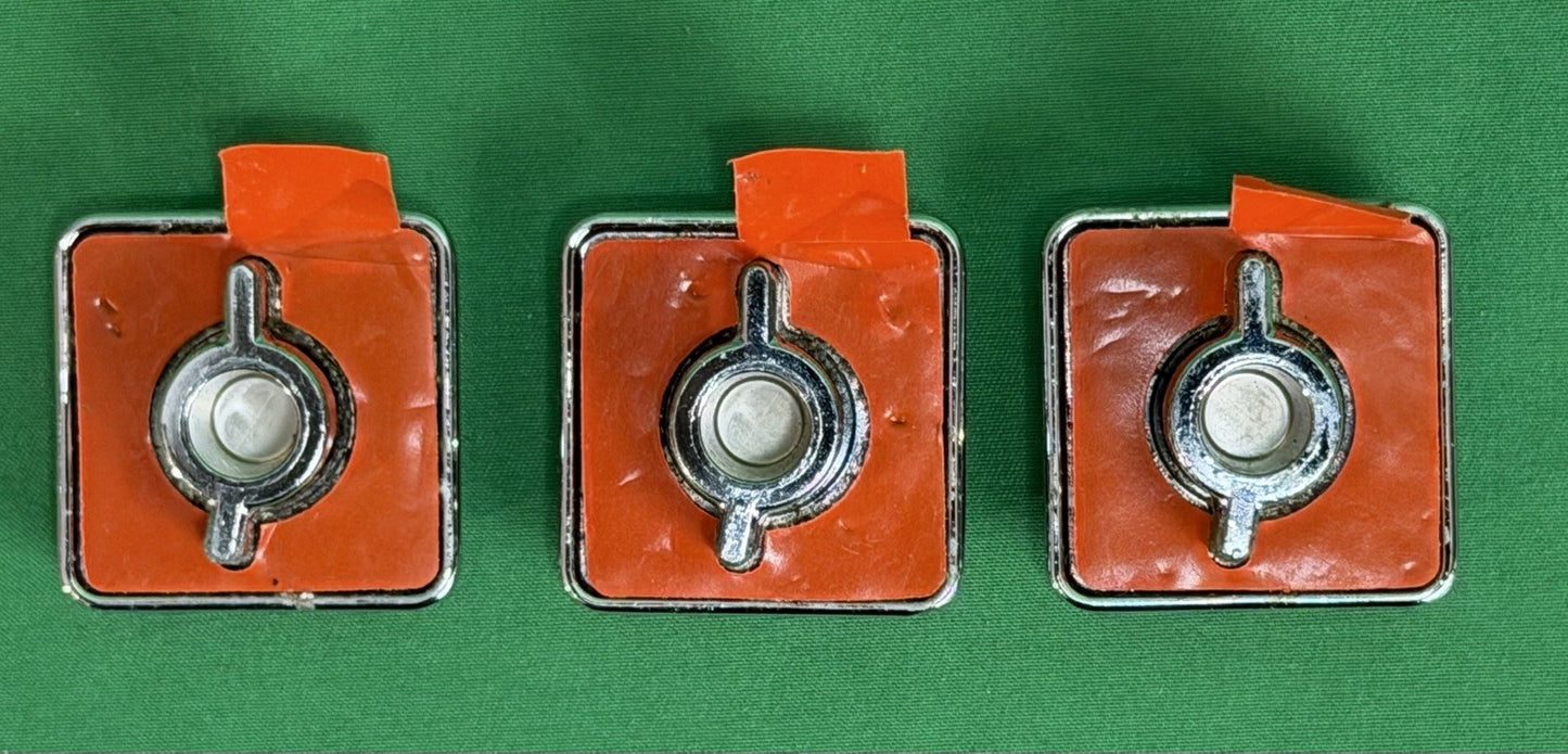 Rare Made for GM '91-'96 Chevrolet Caprice Trunk Lock Button Emblems - Lot of 3