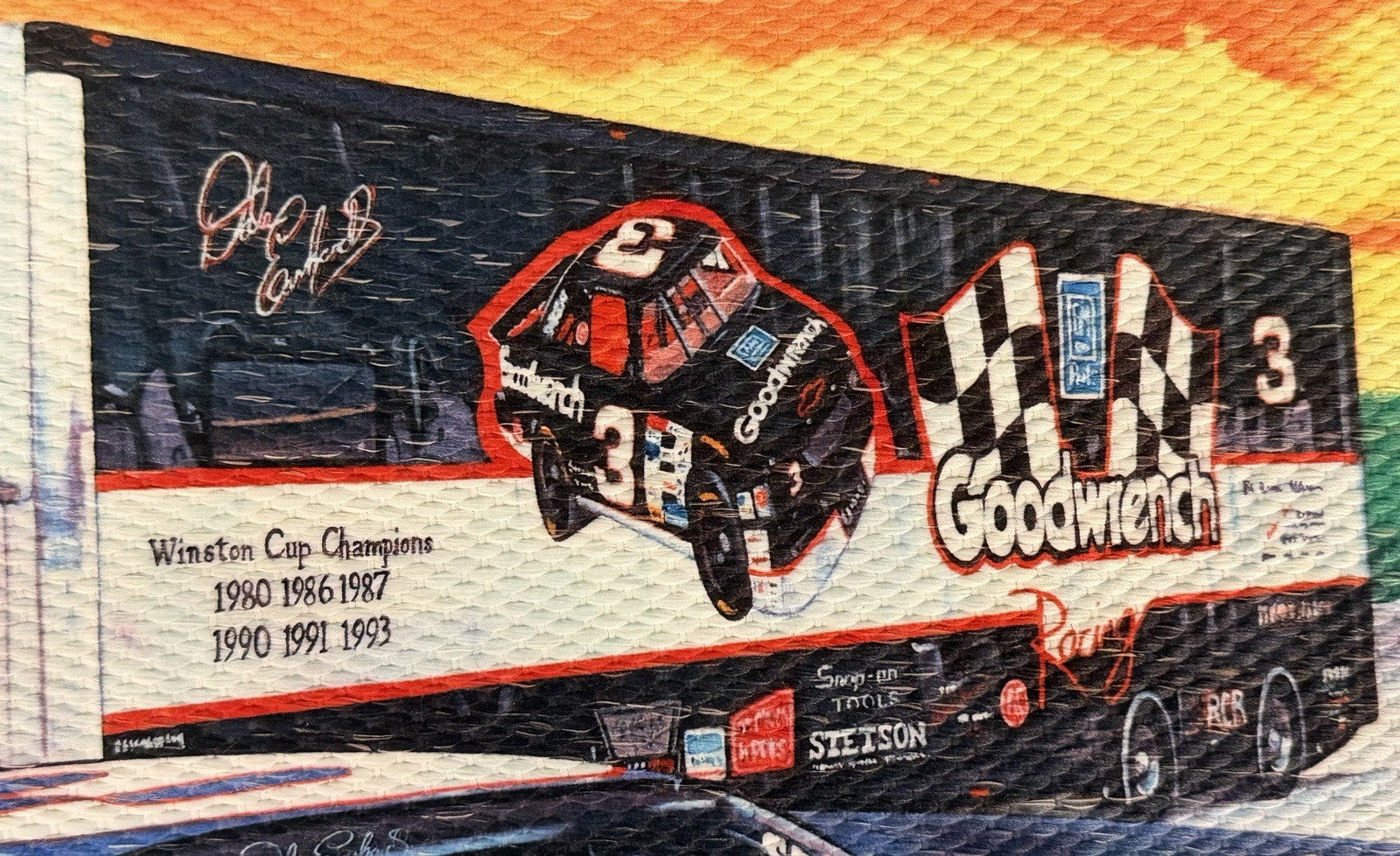 Dale Earnhardt #3 Rug / Accent Piece - Rare 1994 - Wayne Epperly
