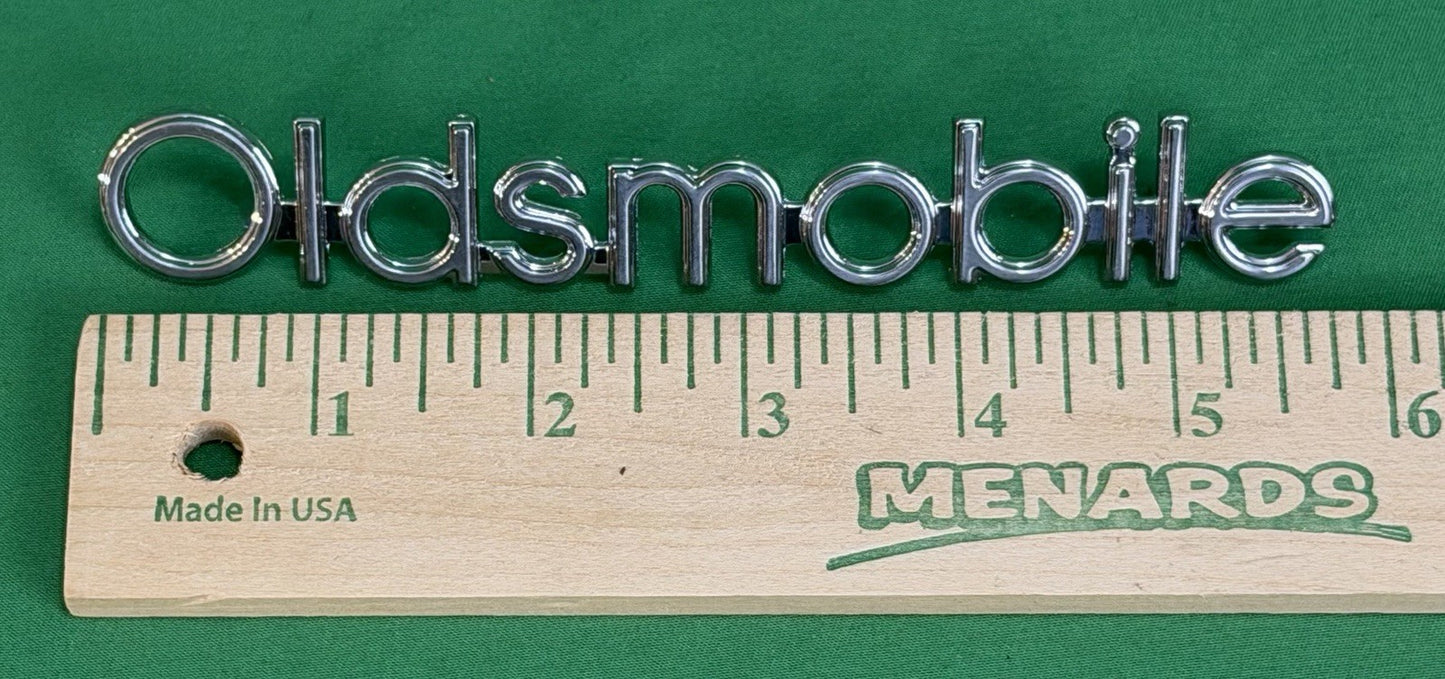 Oldsmobile Nameplate Emblem Trunk Fender GM Vintage 5-3/4"-Pin Mount-Bundle of 2