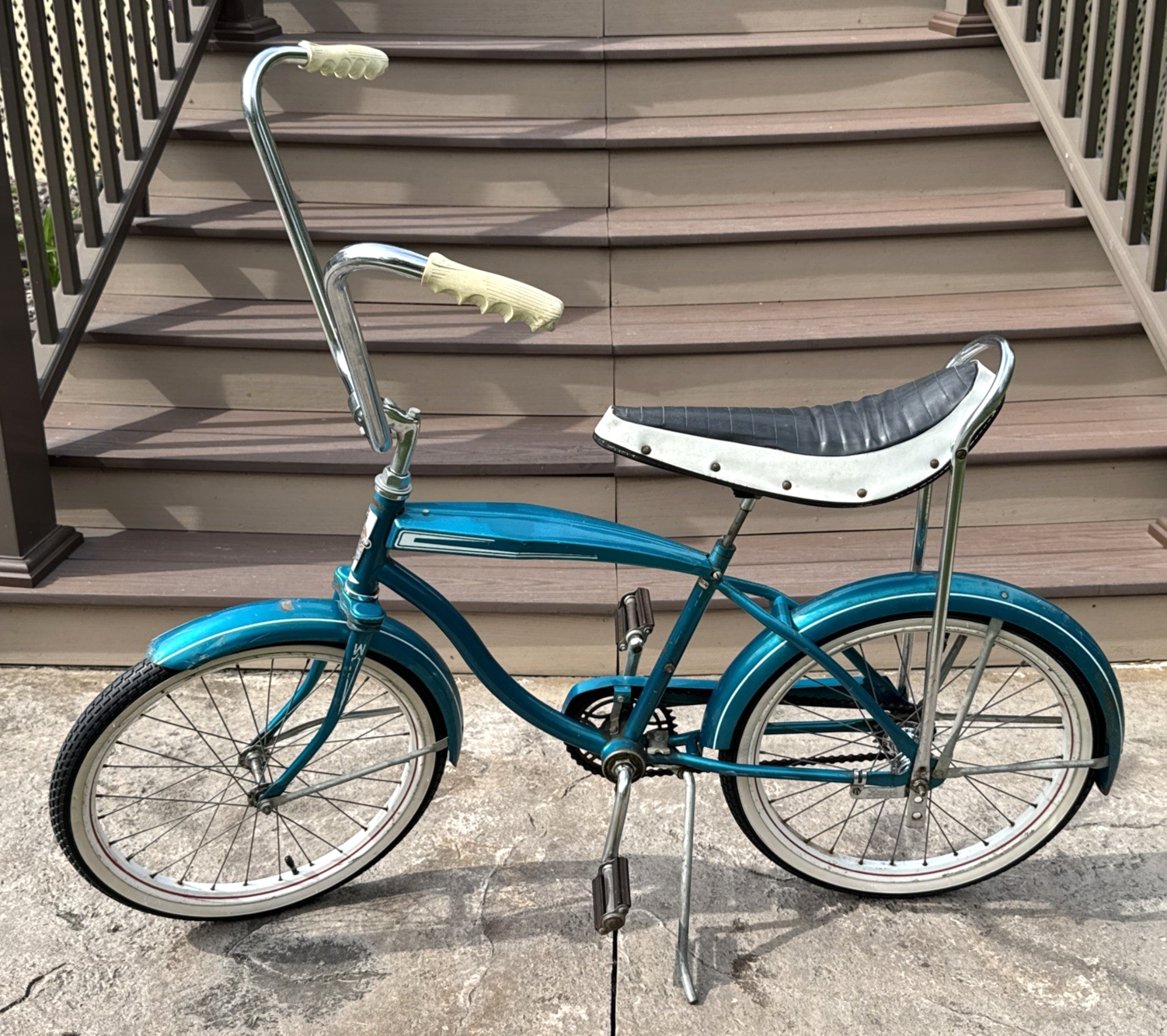 Vintage Western Flyer/Huffy Boys 20" Muscle Bike #HUF2730A - Teal w/ Banana Seat