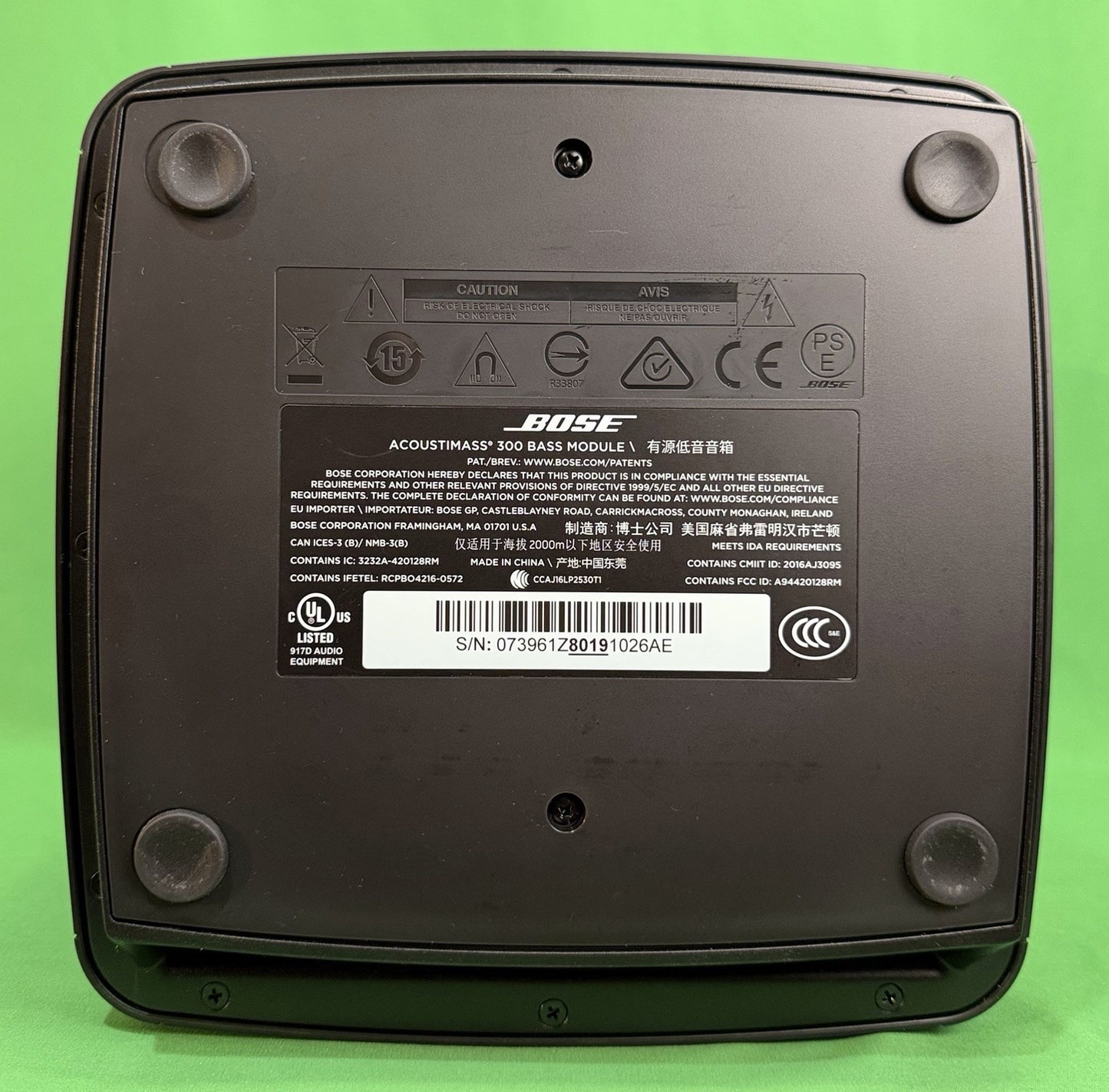 Bose Acoustimass 300 Bass Module 700 #420132 Wireless Subwoofer Black - Exc Cond