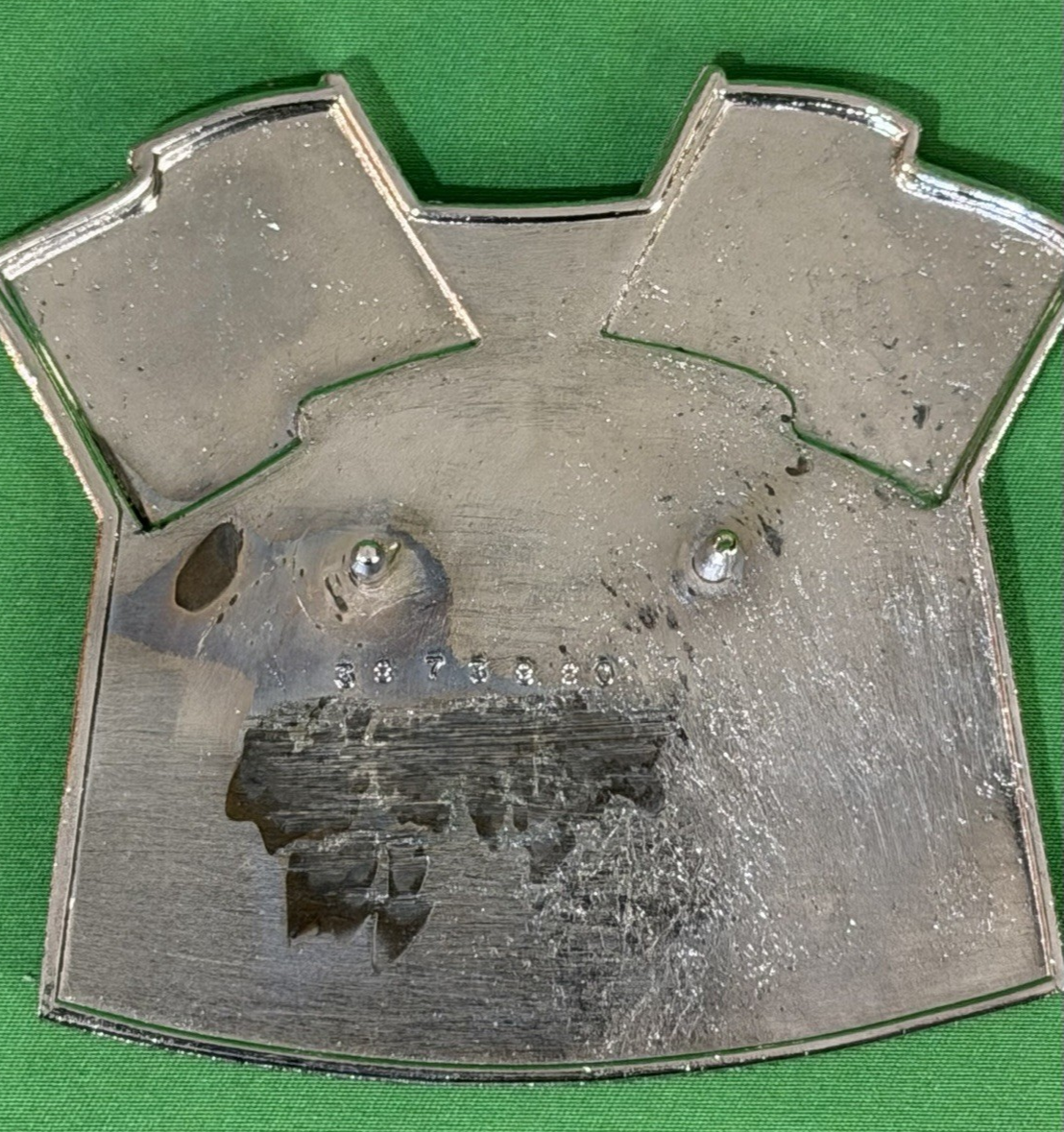 Back of 1965 OEM Chevy Chevelle Malibu SS Z16 Air Cleaner Lid Emblem "396" #3873880
