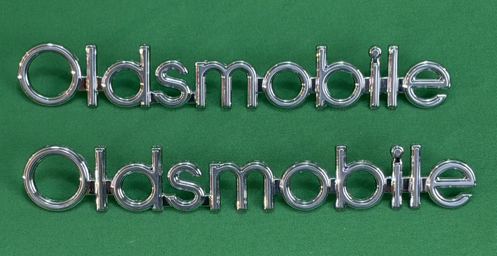 Oldsmobile Nameplate Emblem Trunk Fender GM Vintage 5-3/4"-Pin Mount-Bundle of 2