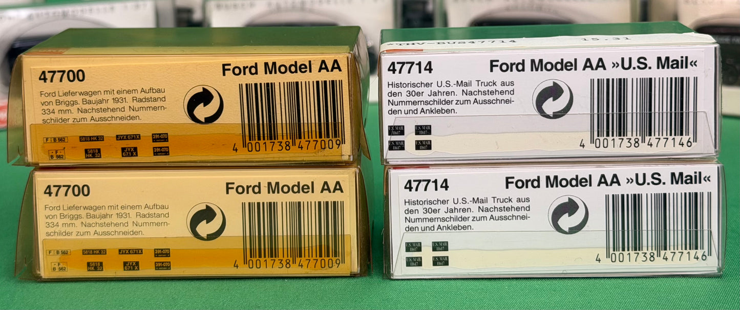 Busch HO 1:87 scale Ford Model A & Model AA vintage cars