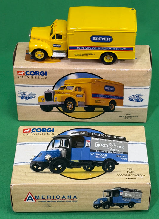 Corgi Classics #98453 Breyer Mack Van + #98481 Goodyear Wingfoot Truck