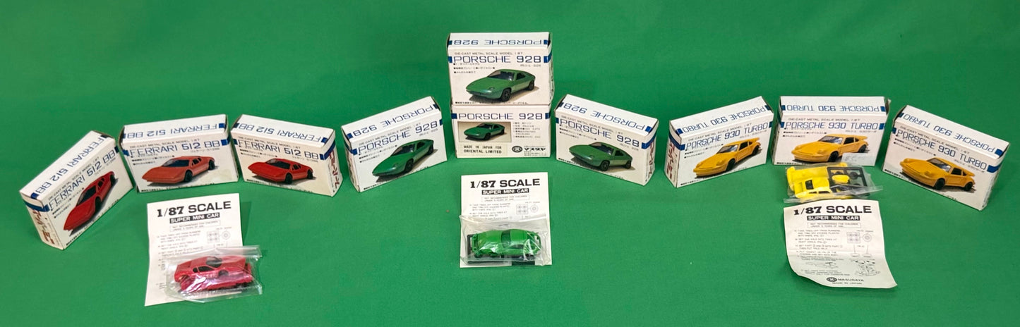 Lot of 10 Oriental Limited Porsche & Ferrari HO Scale Model Kits - NOS