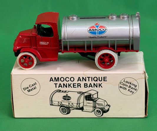Vintage Ertl #9373 1926 Mack Bull Dog Amoco Tanker Truck Diecast Coin Bank