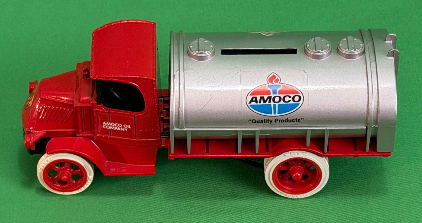 Vintage Ertl #9373 1926 Mack Bull Dog Amoco Tanker Truck Diecast Coin Bank