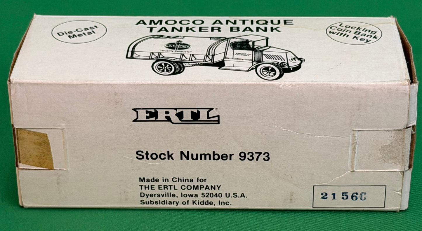 Vintage Ertl #9373 1926 Mack Bull Dog Amoco Tanker Truck Diecast Coin Bank