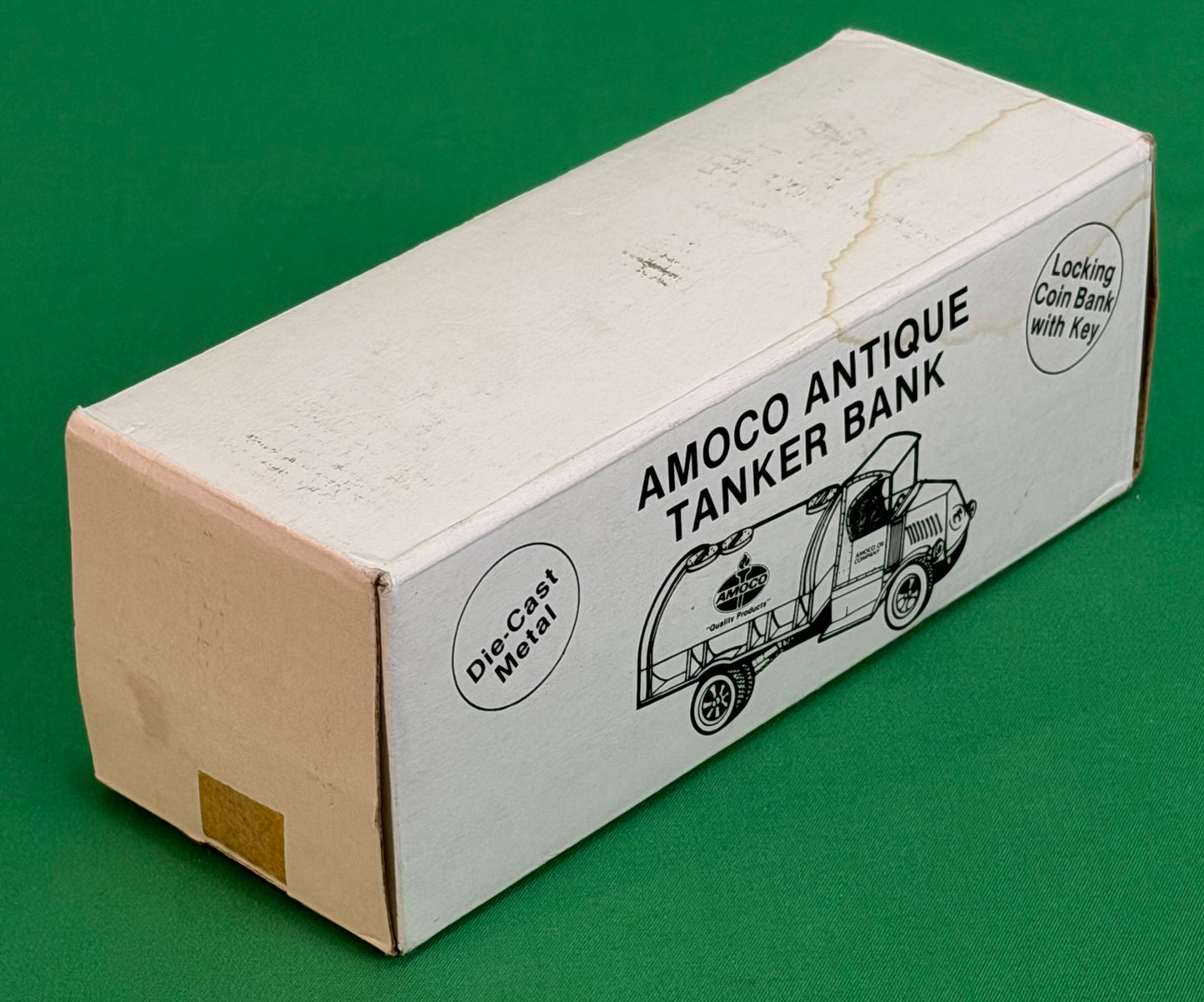 Vintage Ertl #9373 1926 Mack Bull Dog Amoco Tanker Truck Diecast Coin Bank