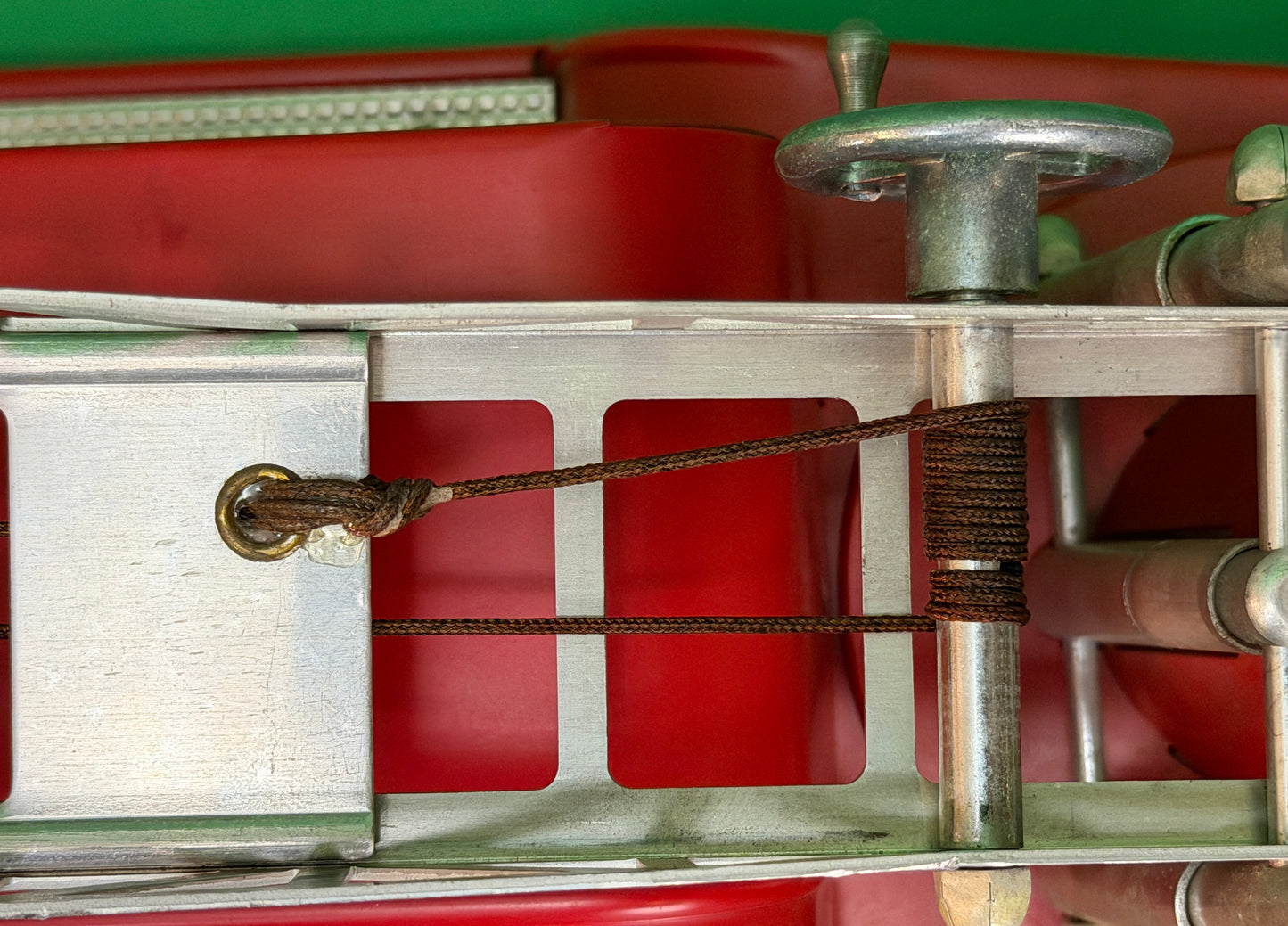 Vintage Tonka F.D. No. 5 Red Hydraulic Aerial Ladder Truck - Pressed Steel